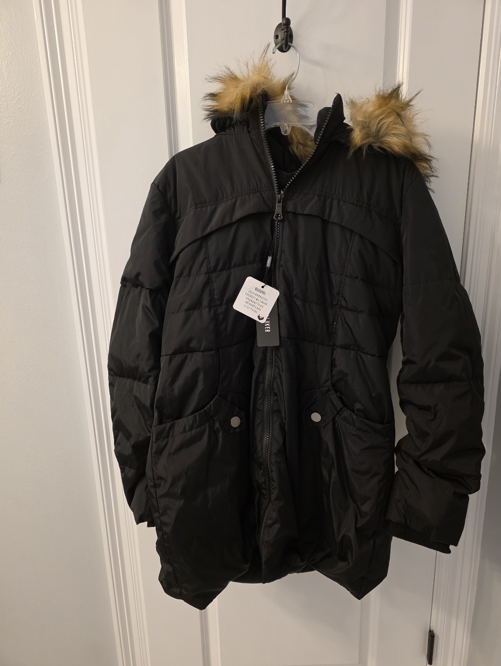 Women's Black Puffer Jacket - 2xl